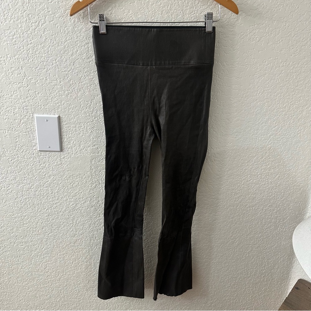 SPRWMN LEATHER CROP FLARE Pants size xs - Picture 3 of 9